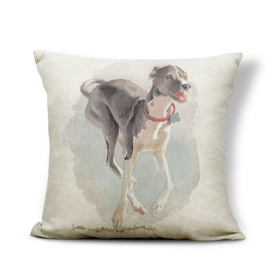 

Greyhound Cushion I Love Dog Cover Pillow Keep On Smile Rose Country Style Settee For Teen Throw Pillow Cover 43Cm Burlap Famous