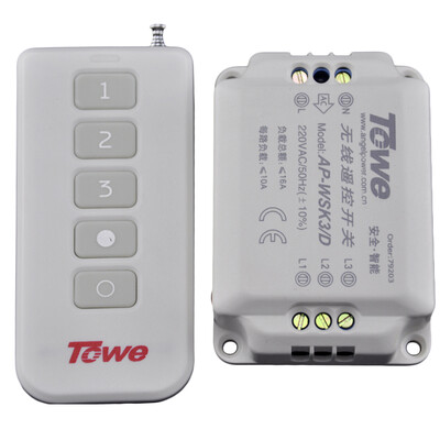 

With the TOWE electric lighting remote control segment switch 220V10A three independent remote control