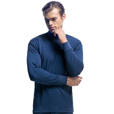 

HengYuanxiang men's high-necked cotton warm thin underwear set