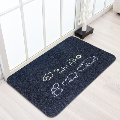 

Li home dust pad mats wear-resistant living room bedroom kitchen restaurant non-slip mat HOME rub the pad series light gray house 50 80cm