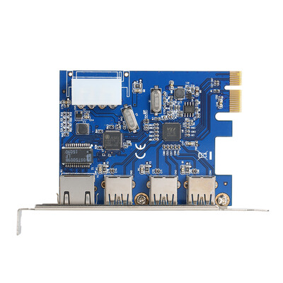 

PCI-E to External 3-Port USB 30 Plus Gigabit Ethernet Card Adapter Converter for PC Desktop