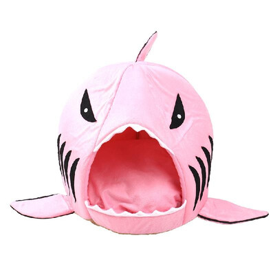 

Shark Shape Dual Purpose Soft Cotton Cats Dogs House And Pad Pet Supplies