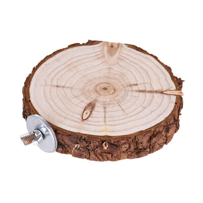 

Bird Cage Accessories Pet Round Wooden Coin Jumping Platform Chew Toy for Parrot Parakeet Budgie Cockatiel Squirrel Hamster Totoro