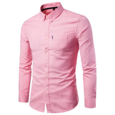 

Luxury Fashion Mens Slim Fit Shirt Long Sleeve Dress Shirts Fitness Shirt Tops