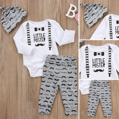 

UK Stock Baby Boy Gentleman Outfits Set Clothes Romper Jumpsuit Pants Leggings
