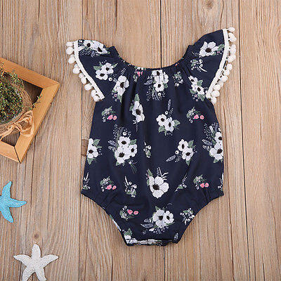 

Summer Infant Baby Girl Boy Bodysuit Floral Romper Jumpsuit Outfit Playsuit