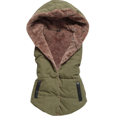 

Women Hooded Sleeveless Waistcoat Winter Warm Casual Vest Hoodies Coat Jacket