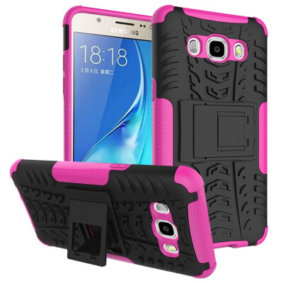 

Fivice Samsung J510J5 2016 Case TPU anti-fall tire pattern back clip bracket phone case