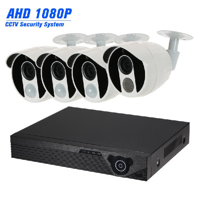 

4CH 1080N Digital Video Recorder 3pcs 1080P AHD Camera with PIR Sensor 1pcs 1080P AHD Camera with Siren Function for CCTV Secu