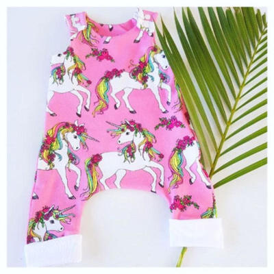 

New Unicorn Newborn Kids Baby Girls Flowers Vest Romper Playsuit Outfits Clothes