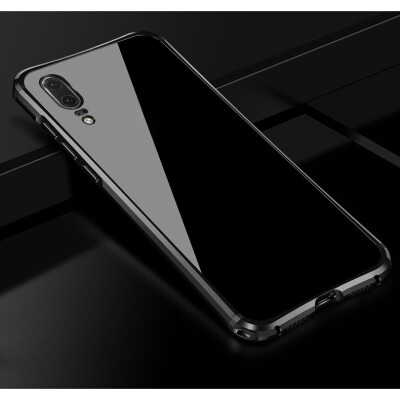 

For Huawei P20 P20 Pro Plating Metal Case Luxury 3 in 1 Aluminum Bumper Acrylic PC Back Cover Shockproof Case