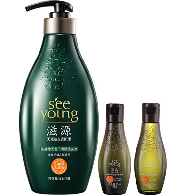 

Ziyue (SEEYUONG) Amino Acid Soapless Cleansing Shampoo 3шт (шампунь 535 мл + шампунь 60 мл + уход за волосами 60 мл)
