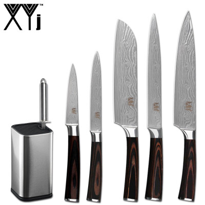 

XYj Stainless Steel Knives Set 8 inch Knife Stand Sharpener Bar Kitchen Accessory Tools