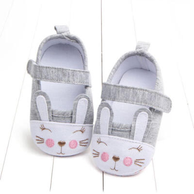 

Newborn Baby Girl Soft Sole Bunny Crib Shoes Anti-slip Sneaker Prewalker 0-18M