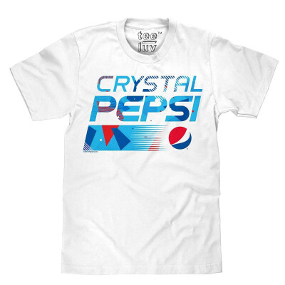 

Crystal Pepsi Shirt - Pepsi Soda Logo T-Shirt