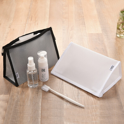 

Baicaoyuan travel storage bag portable wash bag bag cosmetic bag mens black female models white 2 Pack