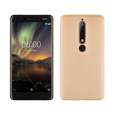 

Goowiiz Phone Case For Nokia 2131516161 Plus6 2018X6 Luxury Ultra-thin Carbon Fiber Soft Silicone Complete protection