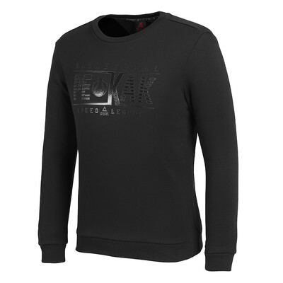 

PEAK mens round neck caught hair warm&comfortable sweater fashion sports shirt DF684021 black X3L code