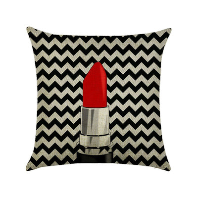 

Cushion cover 45cm45cm Womens shoes&cosmetics linencotton pillow case sofa cushion case square decorative pillow cover
