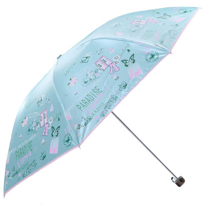 

Paradise umbrella light pencil umbrella mercerizing velvet black rubber sunny umbrella anti-ultraviolet shade folding umbrella 31027 self-leisurely shallow lake