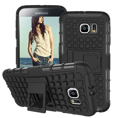 

Fivice Samsung S6G9200 Case TPU anti-fall tire pattern back clip bracket phone case