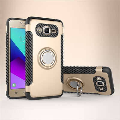 

Fivice Samsung Galaxy J2 Prime case PC metal ring shell magnetic car bracket TPU phone case