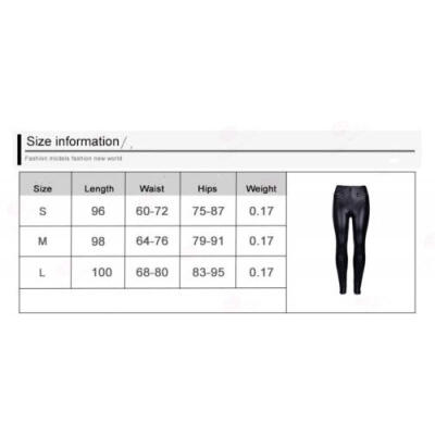 

Women Skinny Push Up PU Leggings Faux Leather Slim Shiny Skinny Pants Trousers