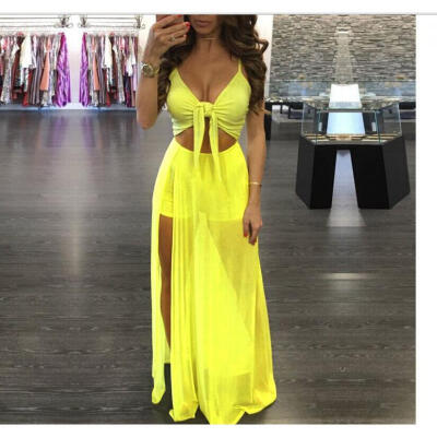 

Women Summer Boho Long Maxi Dresses Evening Cocktail Party Casual Beach Sundress