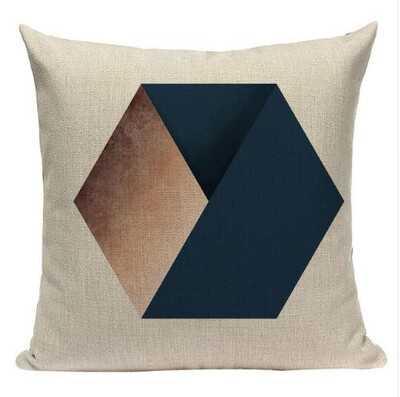 

Geometric Black Blue Cushion Cove Textile Hill Gold Dero Throw Pillows Covers 45Cmx45Cm Square Sofa Bed 3D Throw Pillow Cover