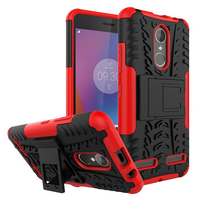 

Fivice Lenovo K6K6 Power Case TPU anti-fall tire pattern back clip bracket phone case