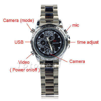 

Waterproof 8GB 1280X960 Spy Wrist Watch Hidden Cam Camera DV DVR Camcorder CA-H8