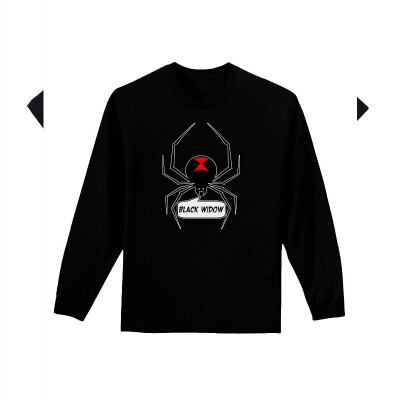 

Black Widow Spider Design - Text Adult Long Sleeve Dark T-Shirt