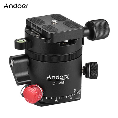 

Andoer DH-55 Indexing Rotator HDR Panorama Panoramic Ball Head with 14" Quick Release Plate Bubble Level Bag Aluminum Alloy Max
