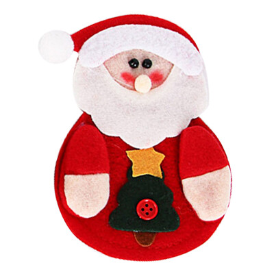 

UpperX 1pcs Cute Christmas Xmas Decor Kitchen Tableware Holder Pocket Dinner Bag Santa