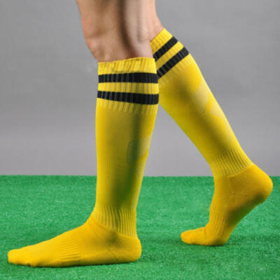 

Men Football Plain Soft Long Socks Sports Over Knee Hockey Soccer Rugby Socks