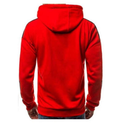 

UK Hooded Tee T-Shirt Mens Long Sleeve Hoodie Slim Fit Pullover Sweatshirt Top