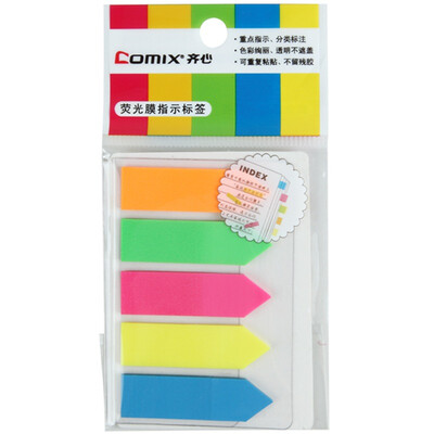 

(COMIX) 20 * 5-color fluorescent arrow labels / notes / convenience stickers / Pepsi stickers (44x12mm) office stationery D6019