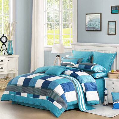 

Mercury Home Textiles Twill Twill Printed Bed Four Piece Комплект постельного белья Blue Coast Комплект постельного белья 1,8 м
