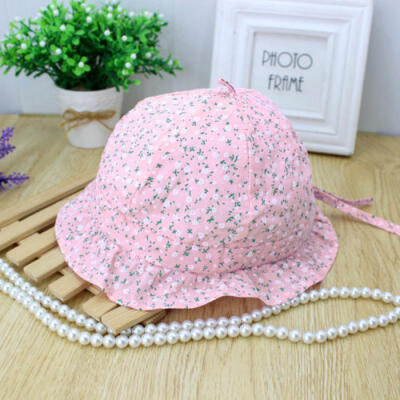 

UK Lovely Toddler Baby Girl Flower Princess Sun Cap Summer Cotton Hat Bonnet