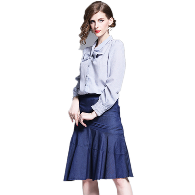 

LISCN 2019 Summer New Fashion Goddess Fan New Net Red Show Slender Royal Sisters Westernized Fashion Skirt Two Sets of Temperamen