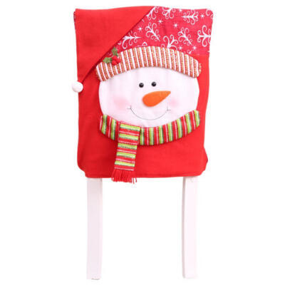 

AU Christmas Decorations Santa Claus Snowman Chair Covers Dinner Decor Party
