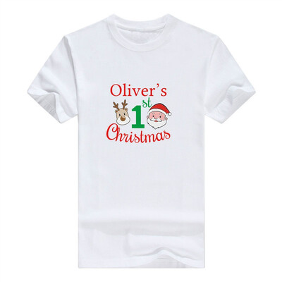 

Baby Gifts For All Personalized 1st Christmas Custom Name Bodysuit Mens t-Shirt
