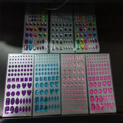 

PH PANDAHALL 1 Set Transparent Acrylic Rhinestone Sticker Self-adhesive
