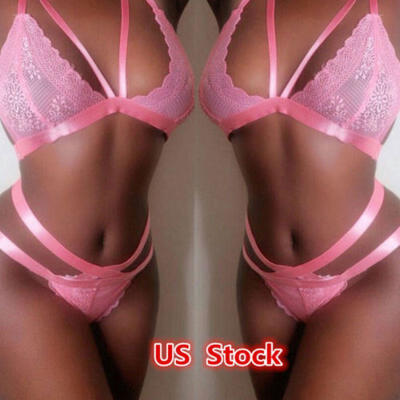 

US Sexy Lingerie Set Bra Women Nightwear Underwear Sleepwear G-string Babydoll