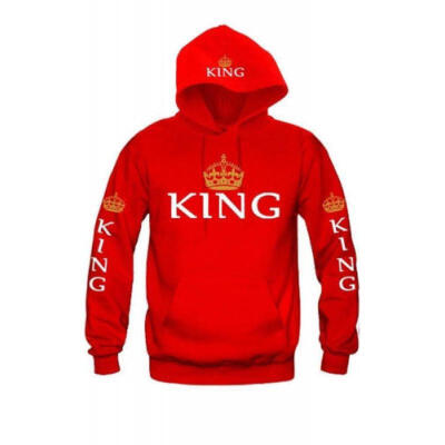 

KING AND QUEEN HOODIES VALENTINE NEW MULTI COLORS MATCHING CUTE LOVE COUPLES HE