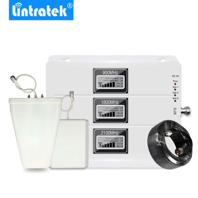 

Lintratek ALC Tri Band Signal 2G 3G 4G Cell Phone Booster Repeater Amplifier for 2G GSM 900MHz 3G W-CDMA 2100MHz LTE 1800MHz10