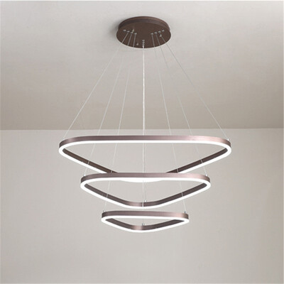 

Baycheer HL487491 Dark Brown Multi Light Pendant 46W White Light Brushed Aluminum Chandelier
