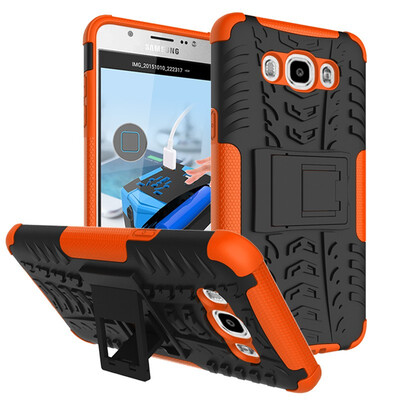 

Fivice Samsung J710J7 2016 Case TPU anti-fall tire pattern back clip bracket phone case