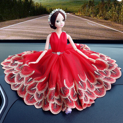 

1Pcs Beautiful Barbie Dolls Sweet decorative doll wedding special handmade Doll car interior display decorations accessories