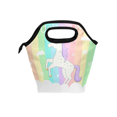 

Lunch Bag Tote Bag Unicorn World Travel Picnic Organizer Lunch Holder Handbags Lunch Bag Box for Office